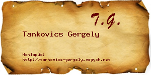 Tankovics Gergely névjegykártya