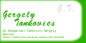 gergely tankovics business card